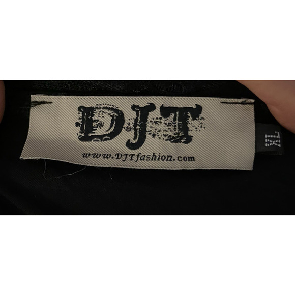 DJT Womens Forest Fairy Grunge Whimsigoth Mesh Top XL Black Off The Shoulder - Picture 8 of 14